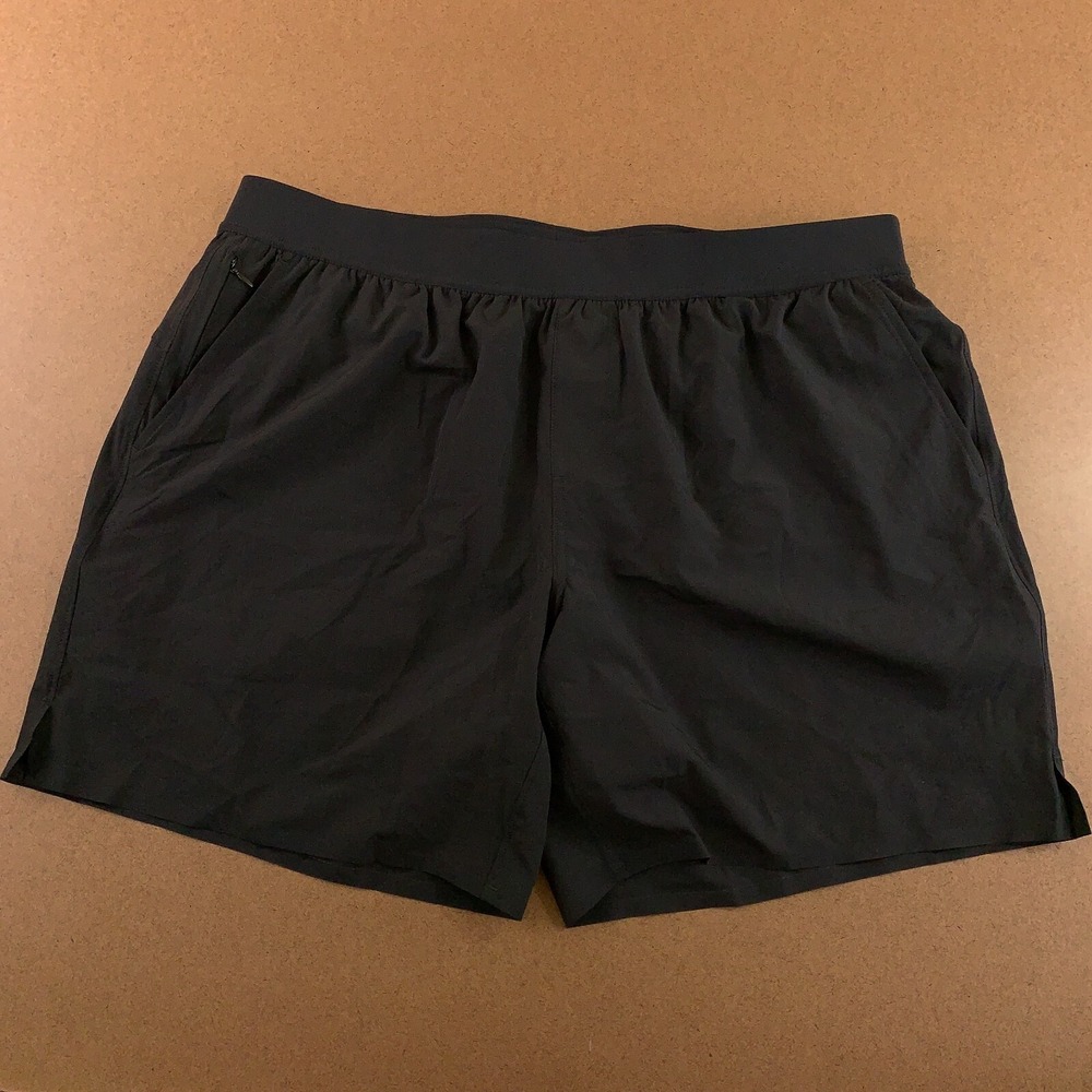 True Classic Mens Size XL Black 7" Inseam 2-in-1 Pocketed Training Shorts New